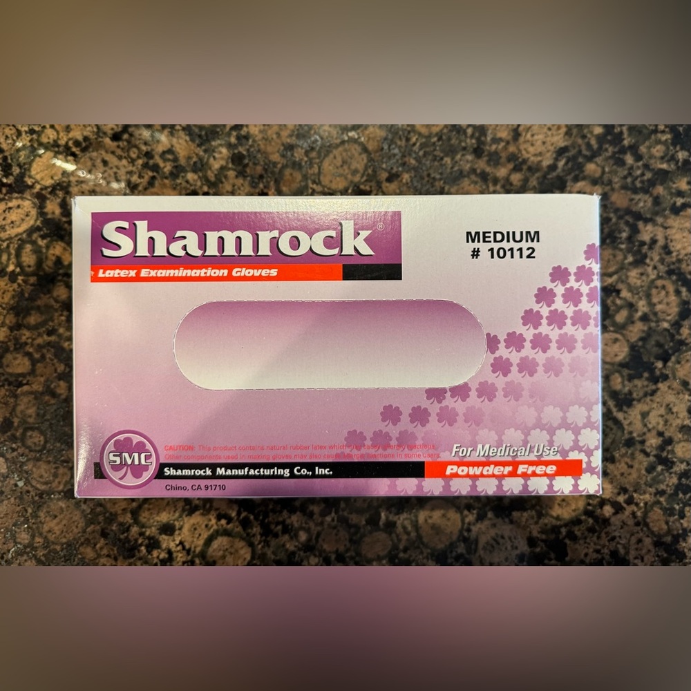 Shamrock Latex Examination Gloves - Medium